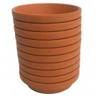 10 - 3 inch x 2.5 inch Unglazed Clay Saucers - For Plants, Crafts, Fairy Gardens