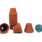 10 - 1 3/8 inch Teensy Size Clay Pots - Great for Plants/Crafts/Fairy Gardens