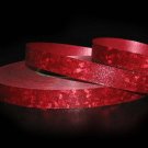 10 Yards Red Crystal TEXTURED Waterproof Acetate Ribbon 3/4""W