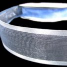 5 Yards SALE Solid Blue Sheer Satin Edge Ribbon 1 1/2""W