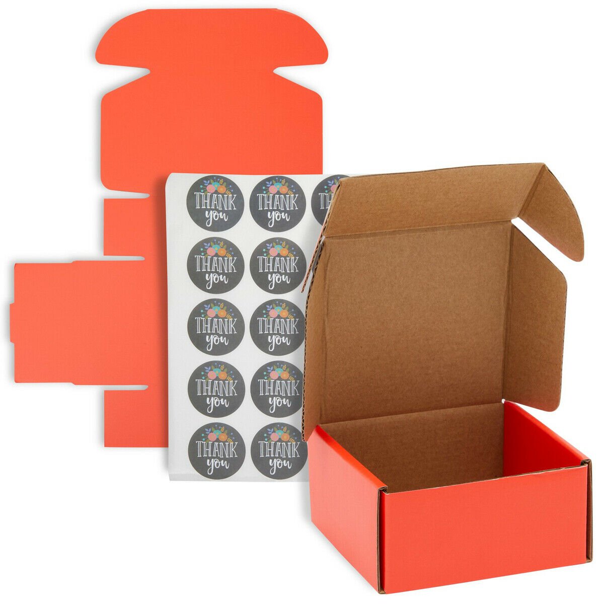 25 Pack Mailer Boxes, Corrugated Gift Box for Packaging Shipping 4 x 4 x 2 In
