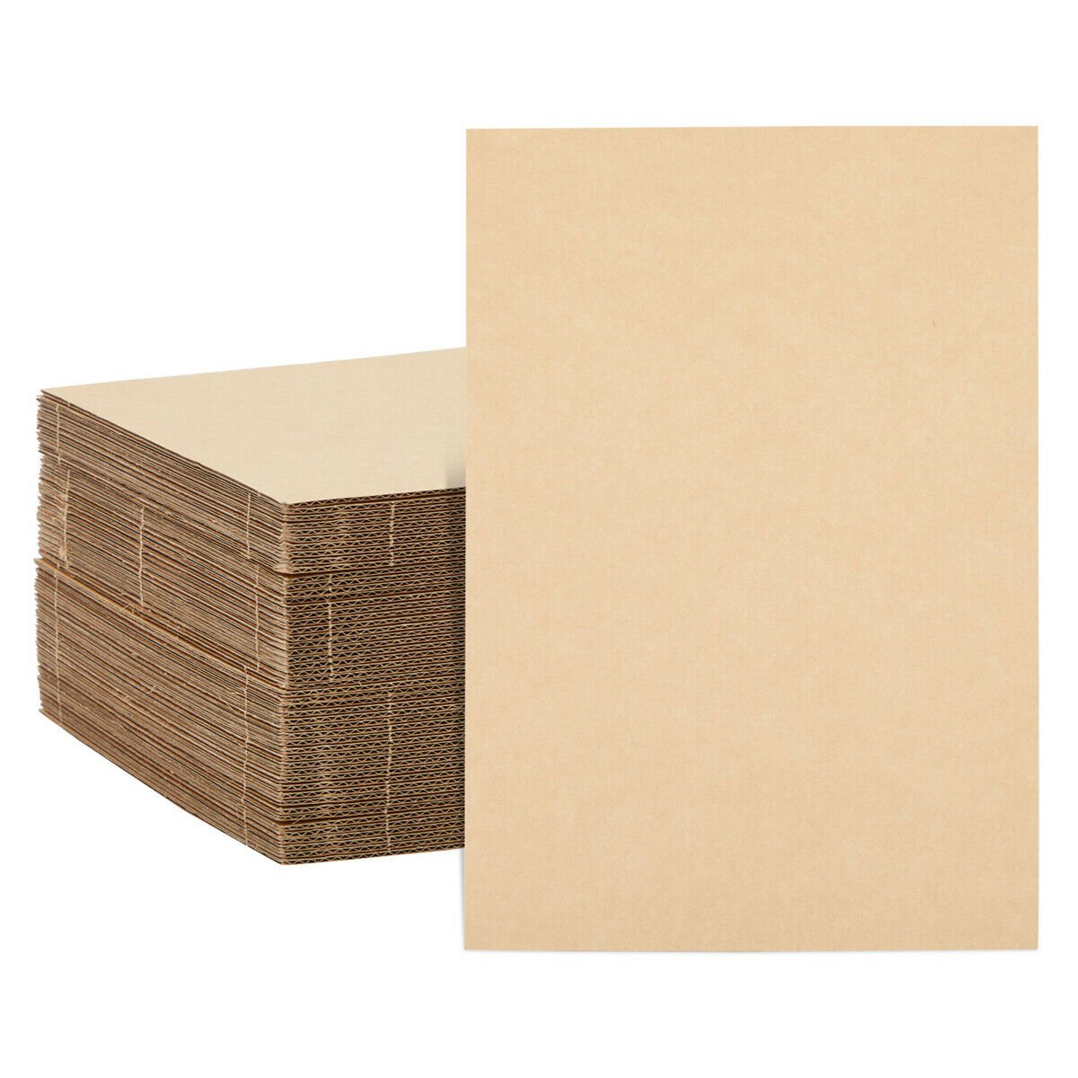 50 Pack Corrugated Cardboard Sheets Dividers Pads for Shipping Crafts 7 x 10 In