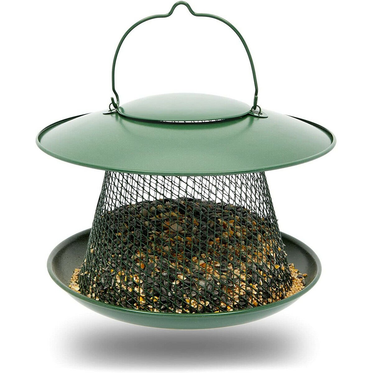 Hanging Metal Bird Feeder for Outdoor Patio, Garden, Lawn (11 x 8.66 x 11.22 in)