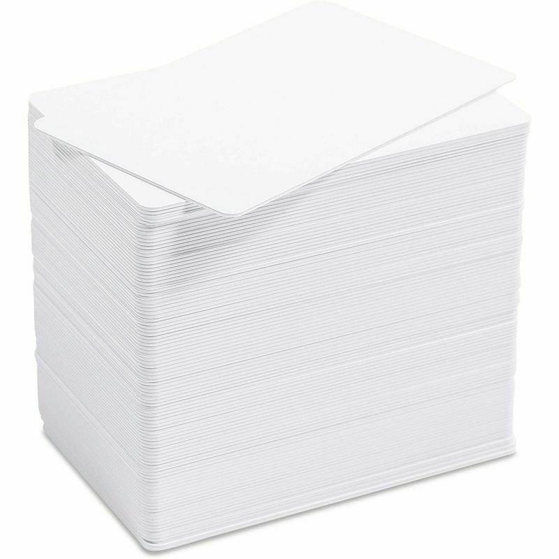 100 Pack PVC Cards for ID Badges, Not for Sublimation (3.25 x 2.15 in, White)