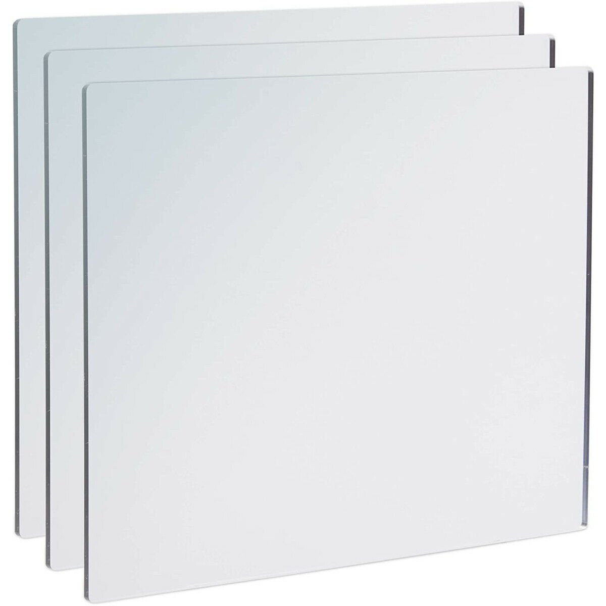 Acrylic Mirror Sheets, Shatter Resistant (3mm, 11 x 8.5 in, 3 Pack)