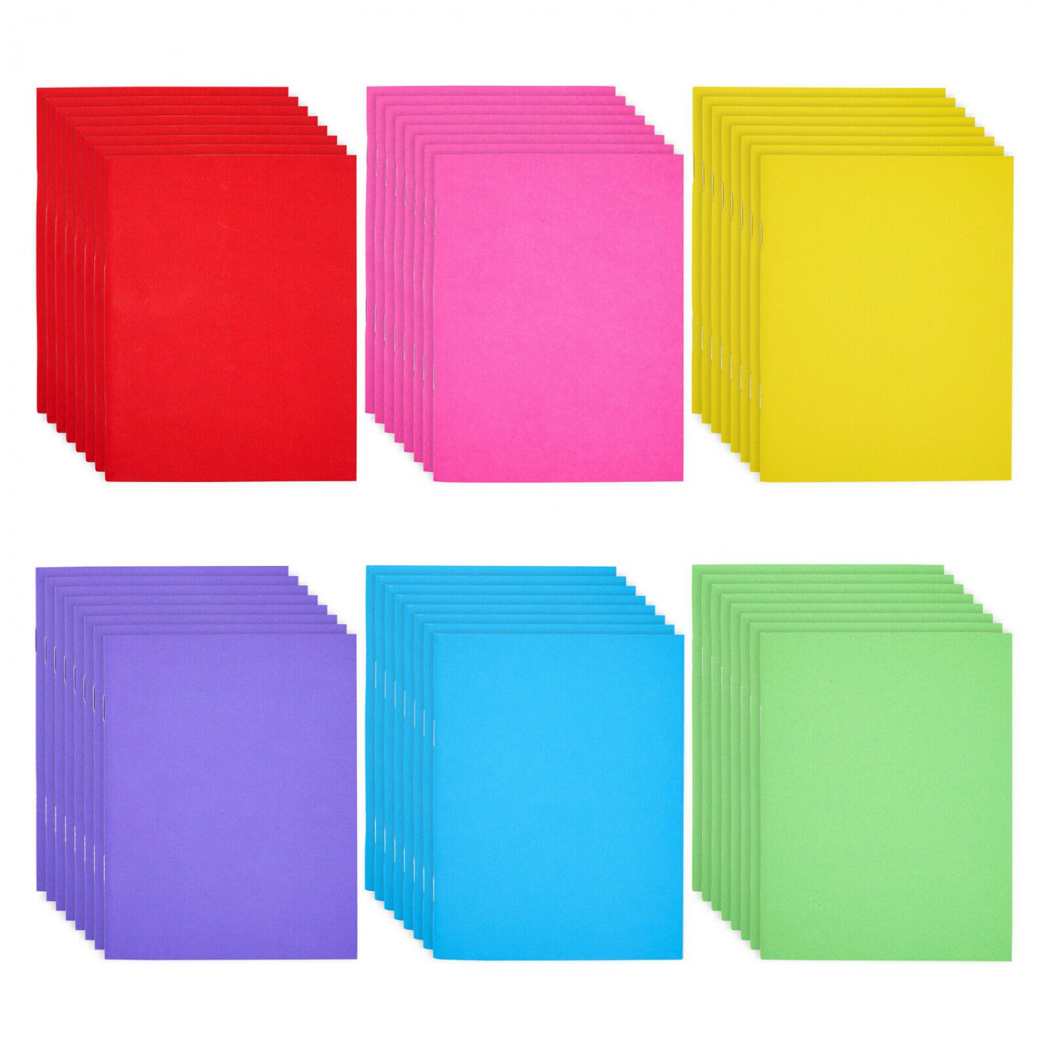 48-Pack Blank Book Colorful Notebooks Unlined Plain 6 Colors 4.2 x 5.5, 24 sheet