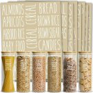 136 Pantry Organizer Label Stickers for Spice Kitchen Organization, White Script