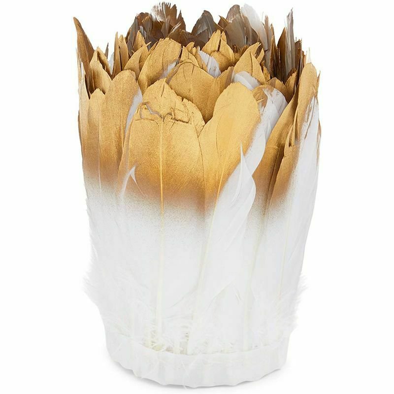 White Feather Trim, Goose Feathers for Crafts (3 Yards)