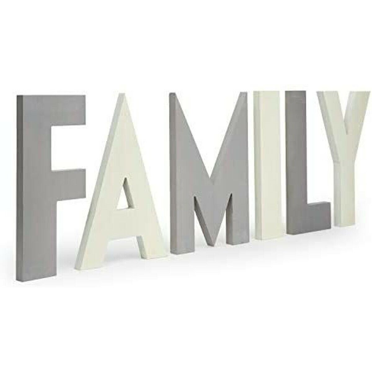 6 PCS Set, 11.4"" Rustic Wood Letters Sign ""FAMILY"" for Home Wall Hanging Decor