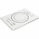 Paper Placemats for Table, White Mats with Scalloped Edge (14 x 10 in, 100 Pack)
