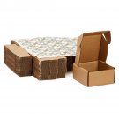 25 Pack Brown Corrugated Shipping Box Mailer Packing Boxes with Sticker 4x4x2""