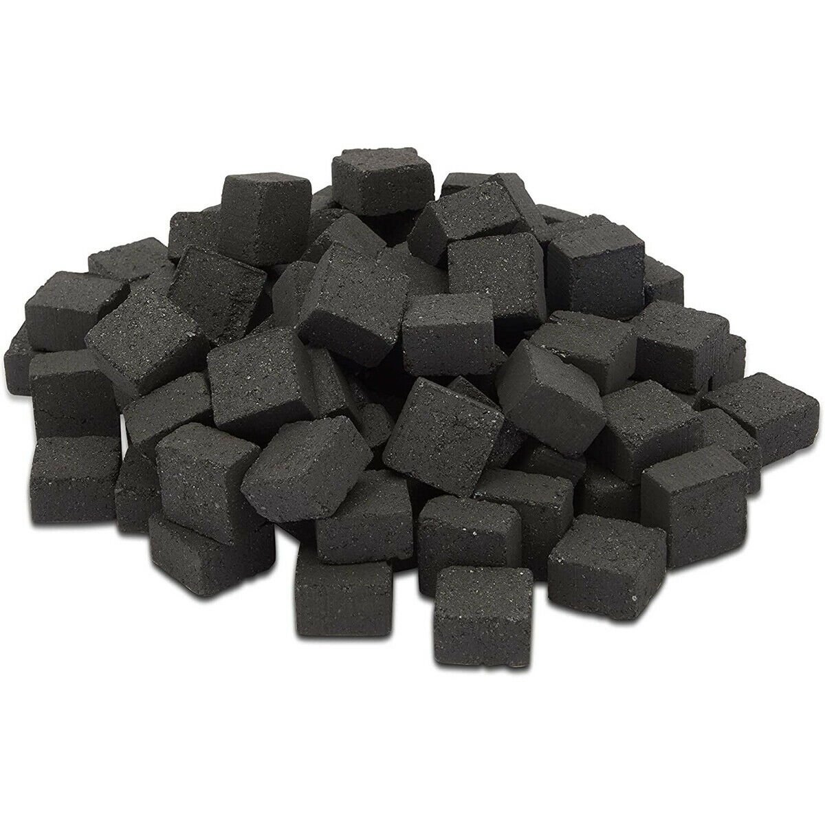 100 Pack Coco Coir Coconut Charcoal Natural Compressed Hookah Coal Cubes 1x1x1""