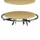 Rack Topper Wood Round Clothing 30"" Diameter Natural for 36"" Rack Melamine