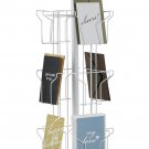 Greeting Card Rack Rotating Spins 12 Pocket White 5"" x 7 Cards 25"" x 12"" Counter