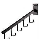 24 Black J-Hooks Waterfall Faceout Grid Wire Slat Gridwall Purse Handbags J Hook