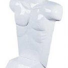 4 Molded Man's Shirt T Form Countertop Fits S-L Male Mannequin White Hollow Back