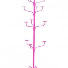 Hat Display Rack Boutique 5-Tier Millinery Floor Stand Custom Hot Pink Retail