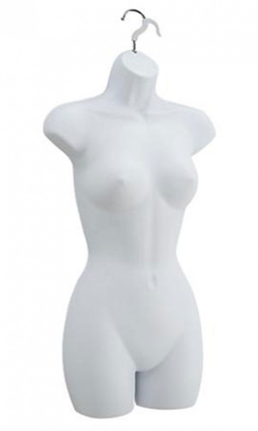 3 Clothing Displays Torso Forms Fits 5-10 Hanging Female Mannequin White Hollow