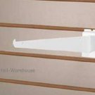 10 Slatwall Slat Grid 12"" Knife Shelf Brackets White With Lip Shelving Display
