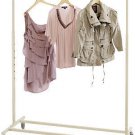 Clothing Rack Boutique Salesman Retail Garment Rolling Casters Ivory 48 - 66"" H