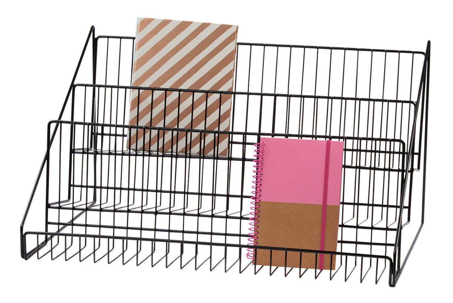 Literature Rack 3 Tier Wire Counter Top Display 12 