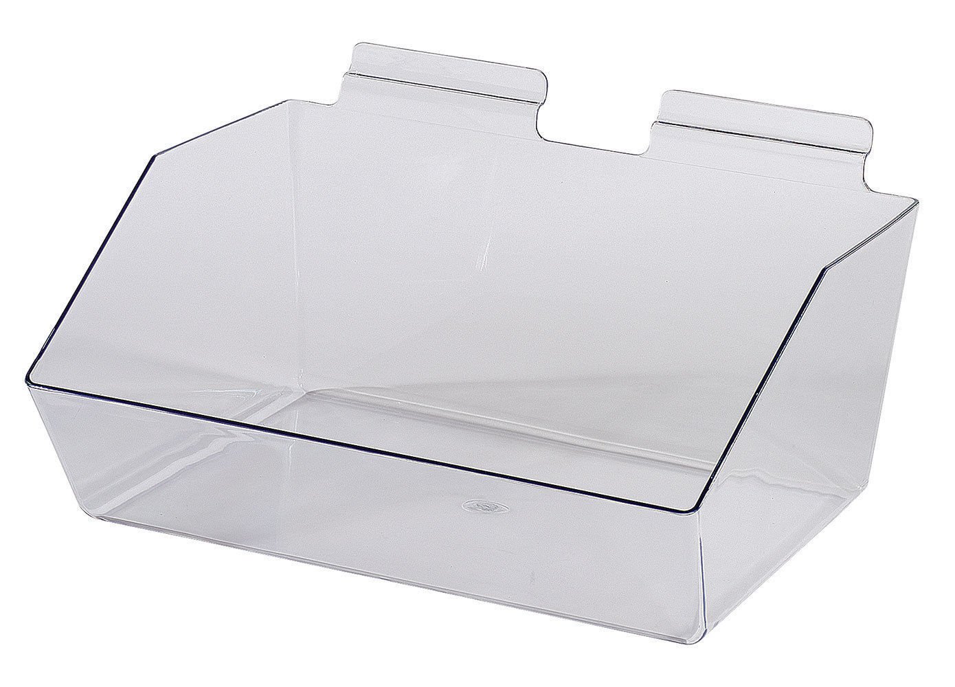 10 Slatwall Bins Dump Acrylic Clear 12