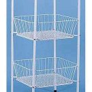 Display Bin Wire Rack Dump 3 Tier Square Basket Rack 46 