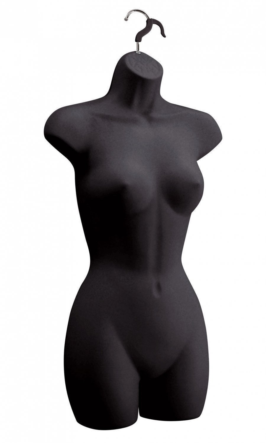 3 Clothing Display Torso Forms Fits 5 - 10 Hanging Female 2 Black 1 White Hollow