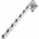 3 Wall Mount Chrome 7 Ball Waterfall 18"" Square Tubes Steel Faceouts Display