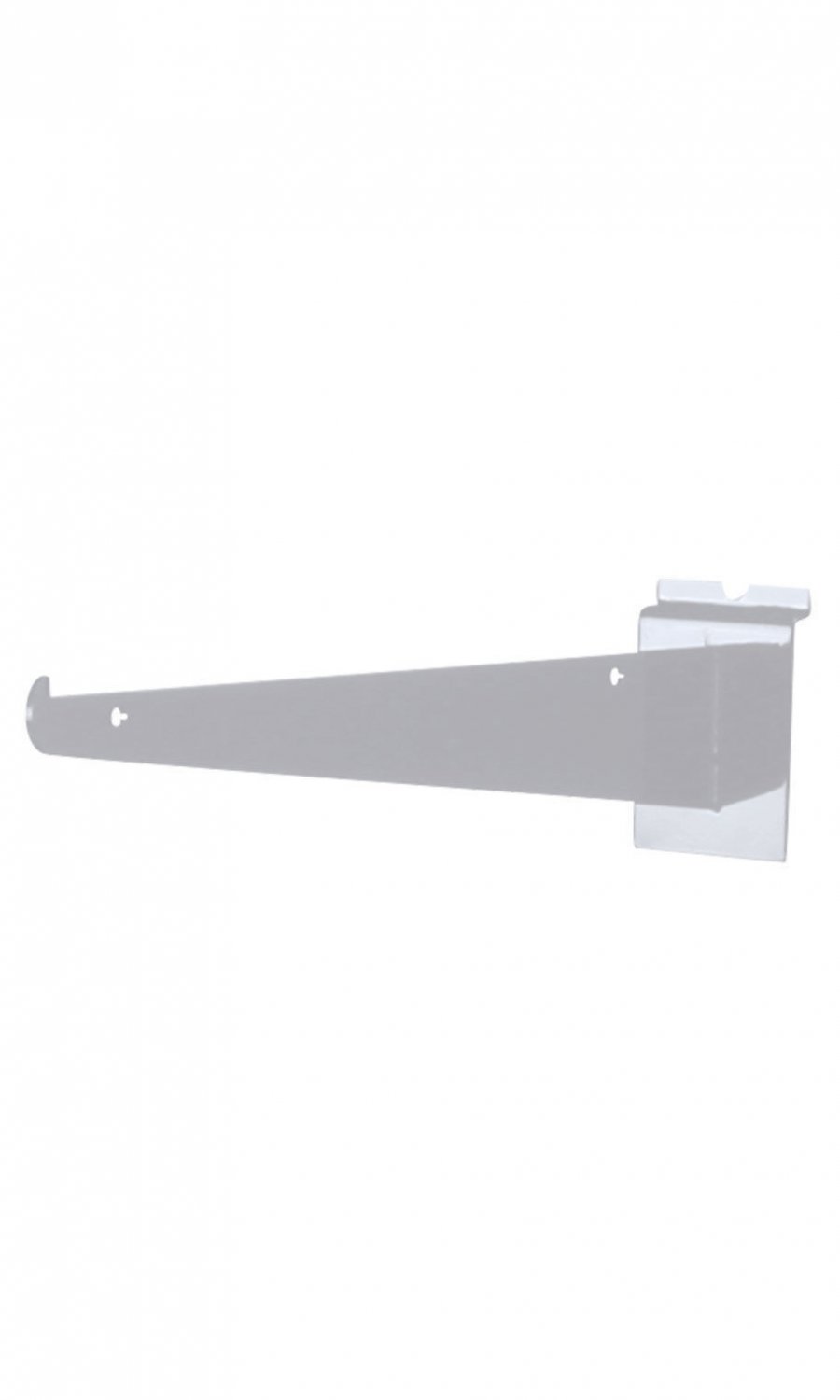 25 Slatwall 10"" Knife Shelf Brackets White Lip Retail Shelving Display Bracket