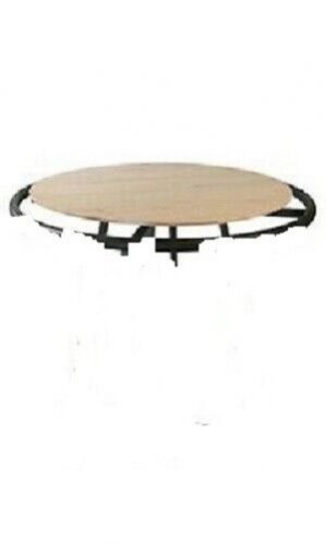 Rack Topper Wood Round Clothing 30"" Diameter Caramel Oak for 36"" Rack Melamine