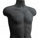 3 Forms Molded Man's Shirt Torso Frosted Fits S-L Hanging Male Mannequin Black