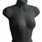 3 Molded Woman's Shirt Torso Forms Fits 5 to 10 Hanging Female Mannequin Black