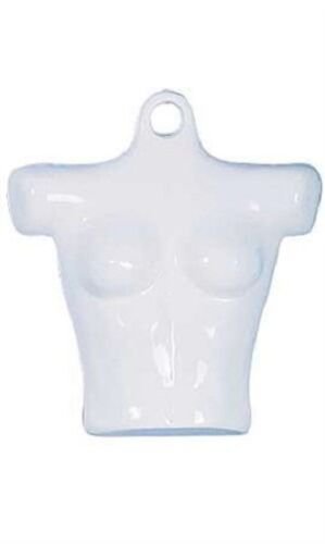 6 Molded Woman's Shirt Forms Fits 5-10 Hanging Female Mannequin White Hollow