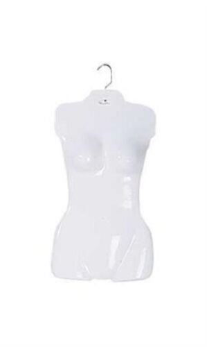 6 Forms Woman's Shirt Torso Form Fits 5 to 10 Hanging Female Mannequin White
