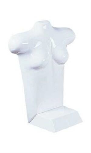 6 Molded Woman's Shirt Forms Fits 5-10 Self Standing Counter Top Female White