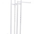 4-Way Clothing Rack White Straight Arm Garment Retail Display 48 - 72"" H Adjust