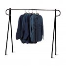 Clothing Rack Black & Chrome Single Rail Steel Clothes Salesman 60 x 60