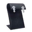 12 Earring Black Faux Leather Displays Showcase Post 1 3/4