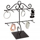 2 Bracelet Displays Countertop Two Tiered Black Metal 12 