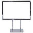 6 Sign Holders Chrome Fits 7"" x 11"" Signs Twin Stem Metal Countertop Tabletop