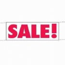 Sale Banner Economy 8' W x 3' High Sign Retail Advertising Outdoor Rip-resistant