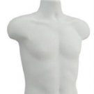 Molded Man's Shirt Torso Frosted Fits S - L Hanging Male Mannequin White Frosted
