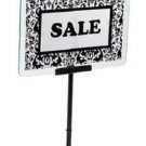 2 Sign Holders 20"" H Fits 7"" x 11"" Signs Bronze Retail Store Sale Metal Glass