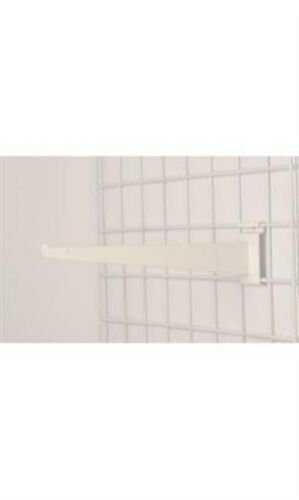 Wire Grid 12"" Metal Shelf Bracket Fits 3"" on Center Slat Grid Set of 2