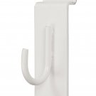 25 White1"" Slatwall Metal Hooks Slat Wall Display Hook Slat Grid Panels