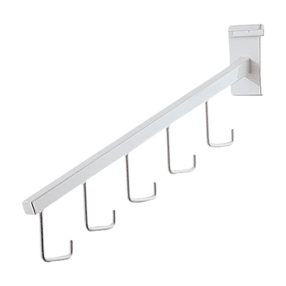 6 White J-Hooks Waterfall Faceout Grid Wire Slat Gridwall Purse Handbags J Hook