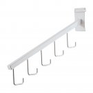 6 White J-Hooks Waterfall Faceout Grid Wire Slat Gridwall Purse Handbags J Hook