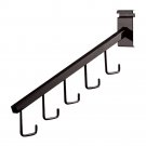 Wire Grid 10 Black J-Hooks Waterfall Faceout 16"" Gridwall Purse Wiregrid J Hook