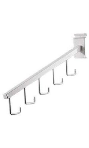 24 White 5 J-Hook Waterfall Faceout Grid Wire Slat Gridwall Purse Handbags 15""